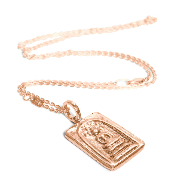 Rosegold-plated meditating Buddha pendant  by ETERNAL BLISS - Spiritual Jewellery