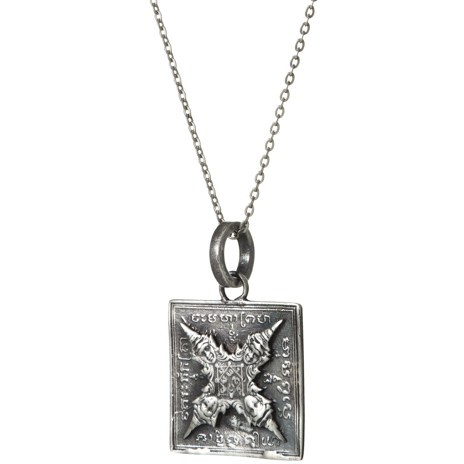 Buddha symbol pendant made of blackened sterling silver by ETERNAL BLISS - Spiritual jewelry