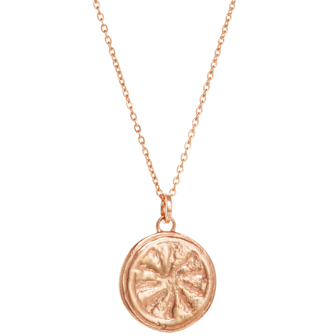 Dharma Rad Anhänger rosévergoldet von ETERNAL BLISS - Spiritueller Schmuck