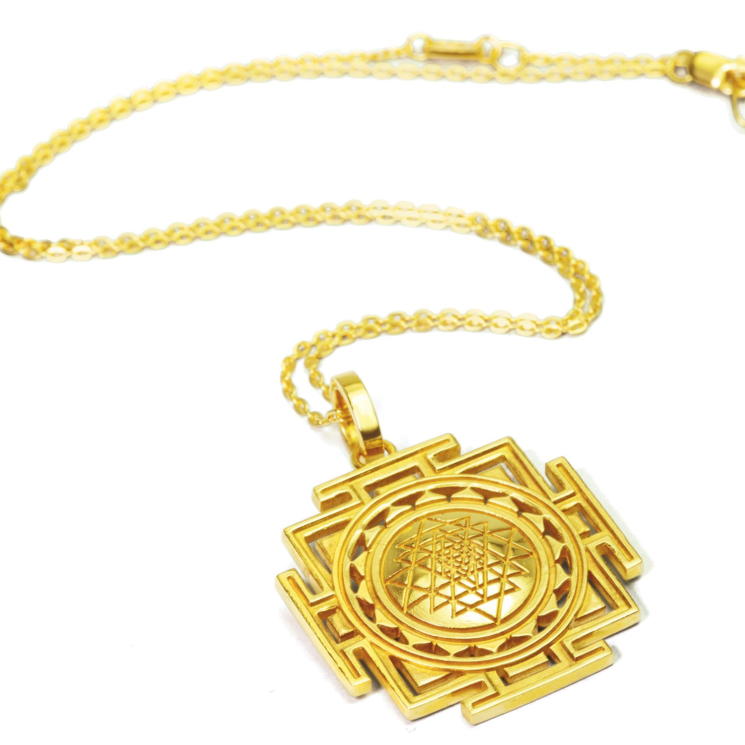 Gold-plated Sri Yantra pendant by ETERNAL BLISS - Spiritual Jewellery
