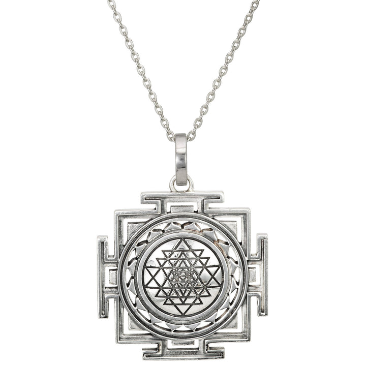 Feindetaillierten Sri Yantra Anhänger aus Sterling Silber von ETERNAL BLISS - Spiritueller Schmuck