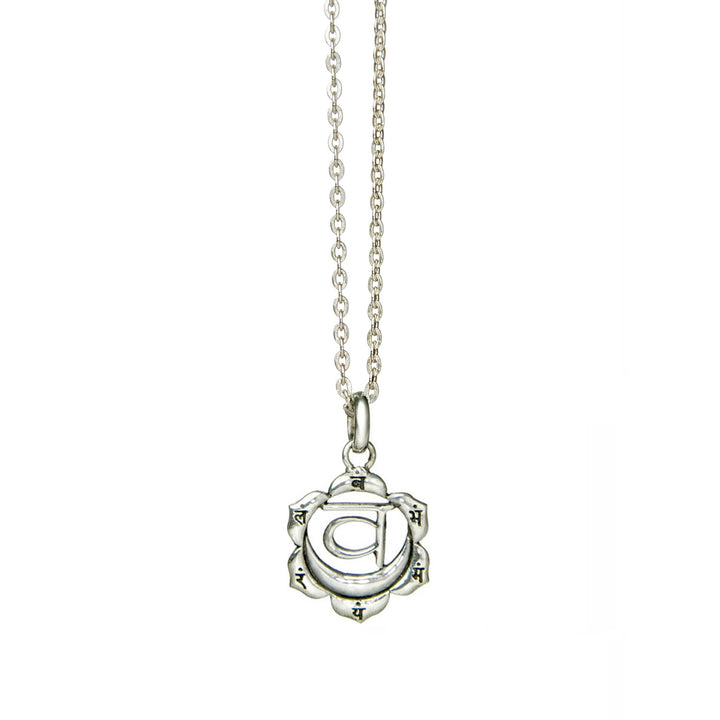 Kleiner Sakral Chakra Anhänger mit Mantra aus Sterling Silber mit Kette von ETERNAL BLISS - Spriritueller Schmuck