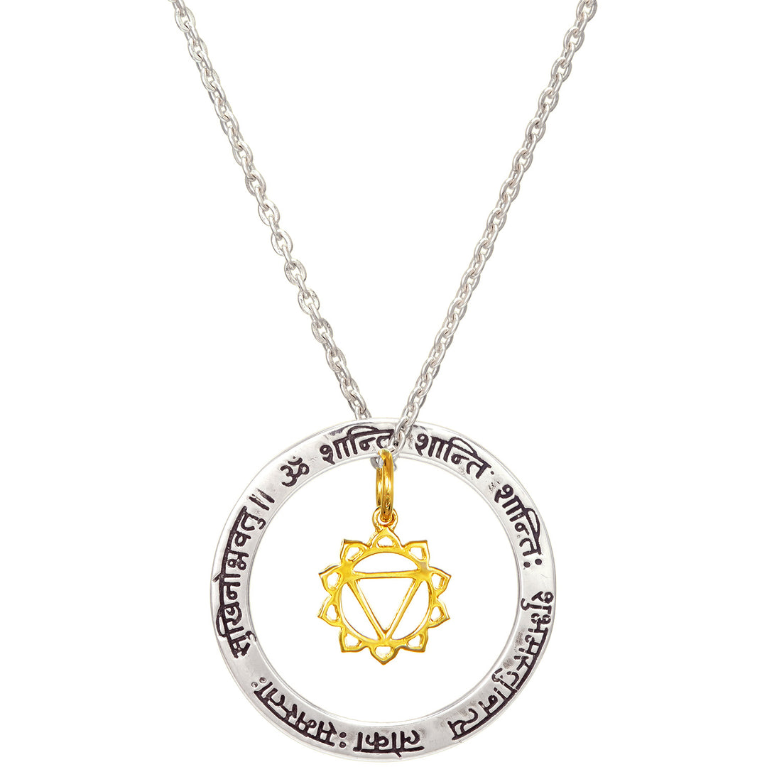 Silberner Mantra Schmuck für Frieden, Selbstvertrauen und innere Balance