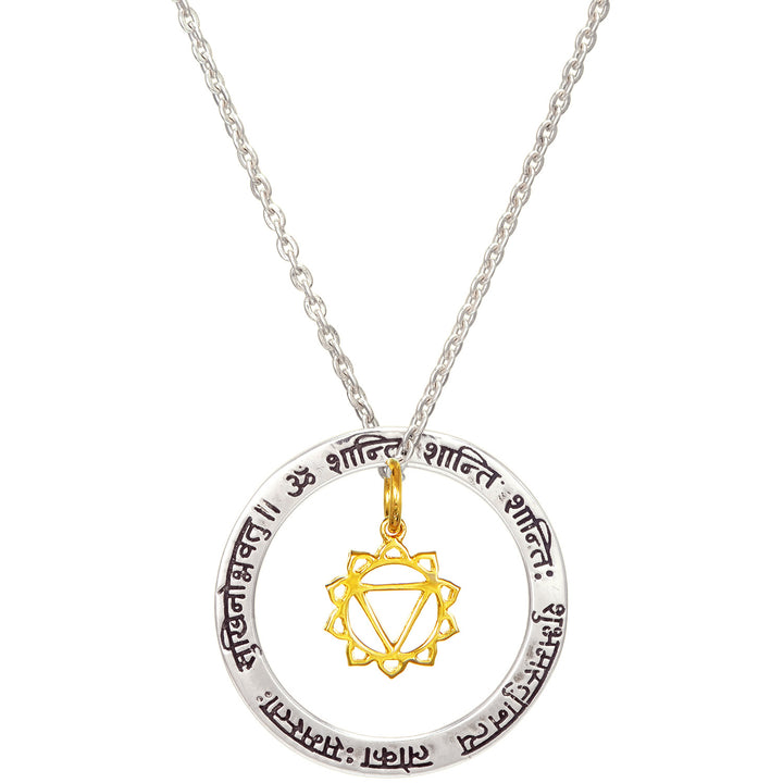 Silberner Mantra Schmuck für Frieden, Selbstvertrauen und innere Balance