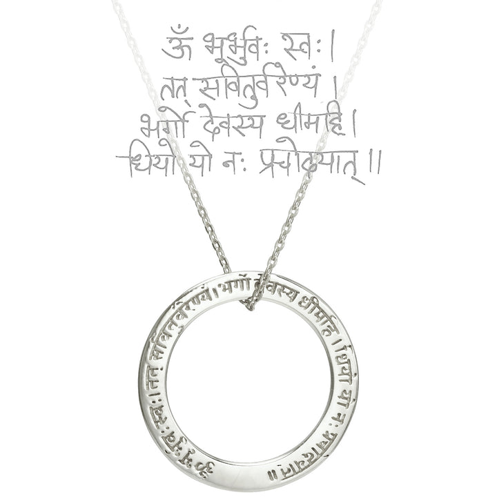 Gayatri Mantra Anhänger aus Sterling Silber von Eternal Bliss aus der Yoga Schmuckkollektion