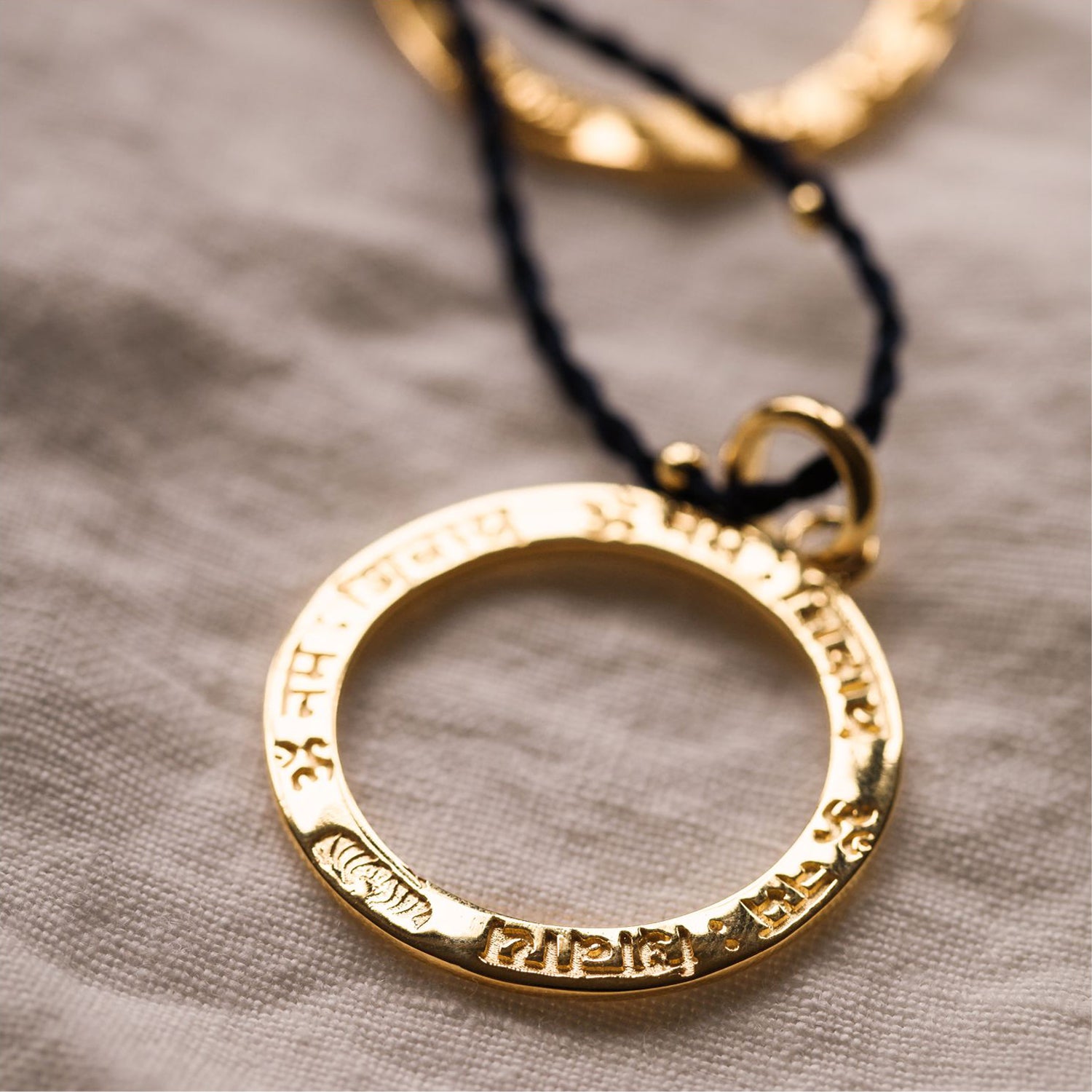 Shiva mantra pendant gold-plated