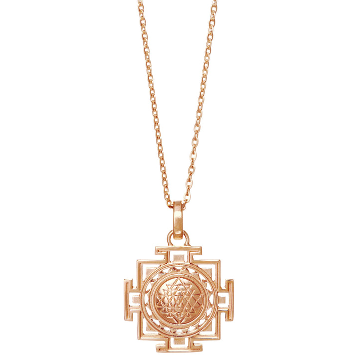Sri Yantra Anhänger mini rosévergoldet von ETERNAL BLISS - Spiritueller Schmuck
