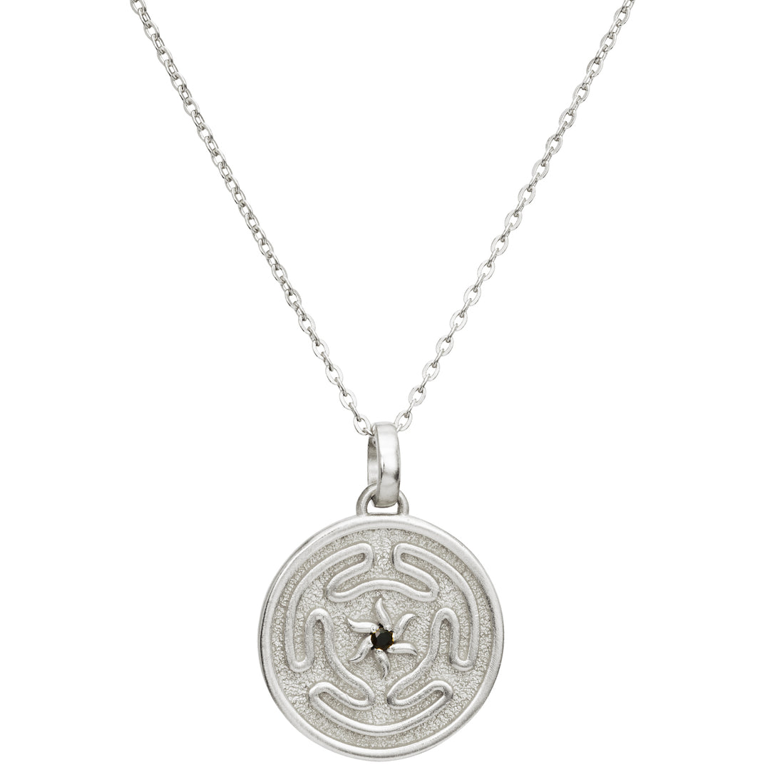 Hekates Rad Anhänger mit Onyx aus hochwertigem Sterling Silber