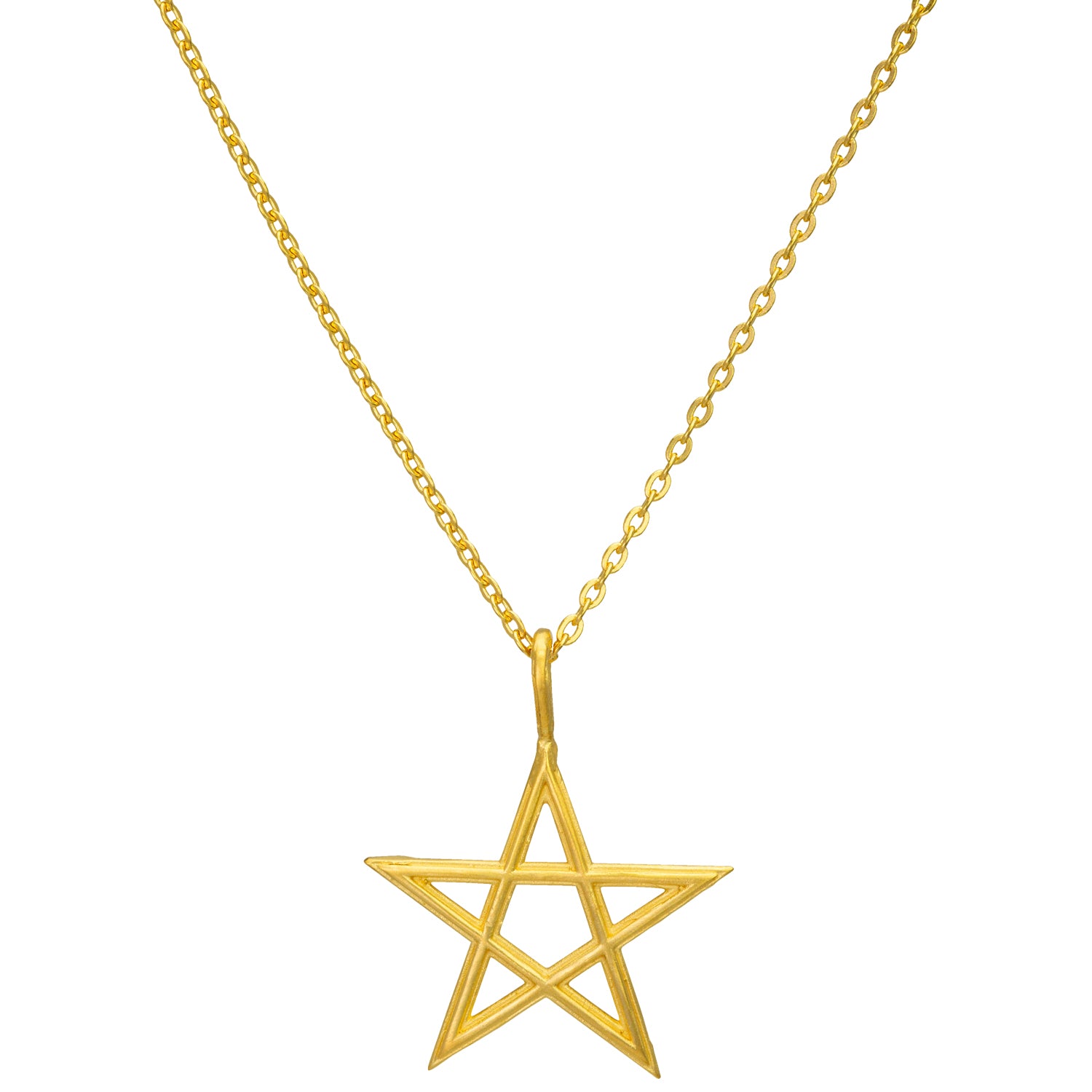 Pentagramm Anhänger aus hochwertig vergoldetem Sterling Silber von ETERNAL BLISS