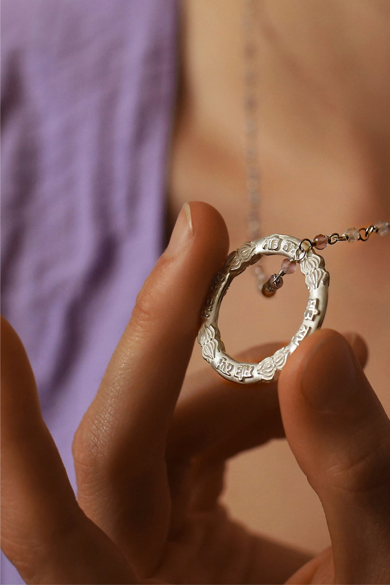 Rasayana, a therapist in Berlin, presents a new product of ETERNAL BLISS: the Sat Nam Mantra Pendant. The Truth Within You.