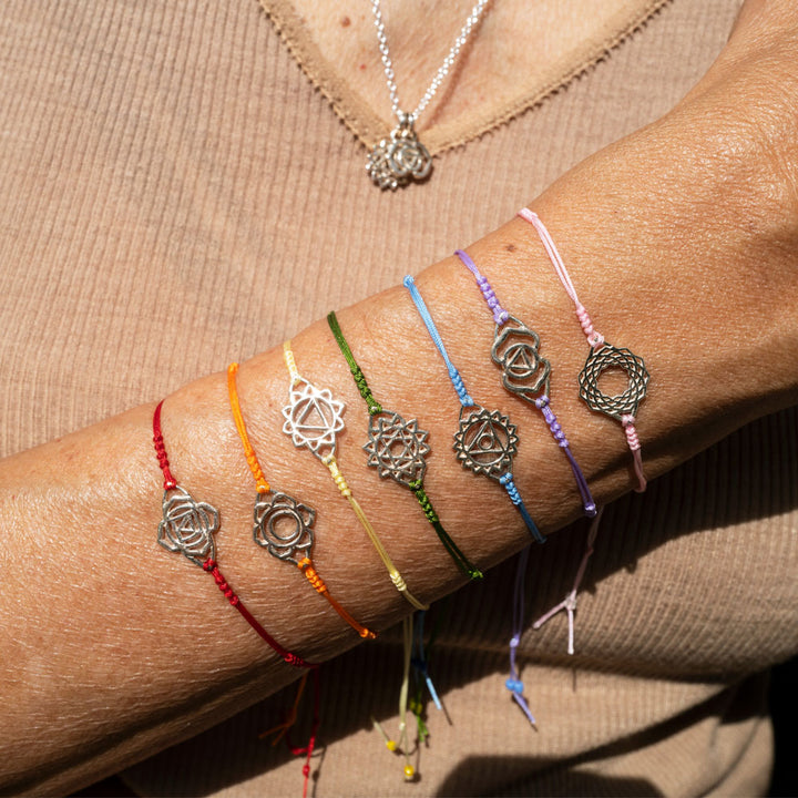 Hals Chakra Armband Mini Silber