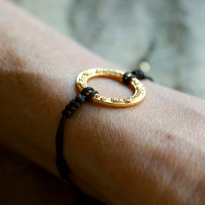 Ganesha Mantra Armband vergoldet