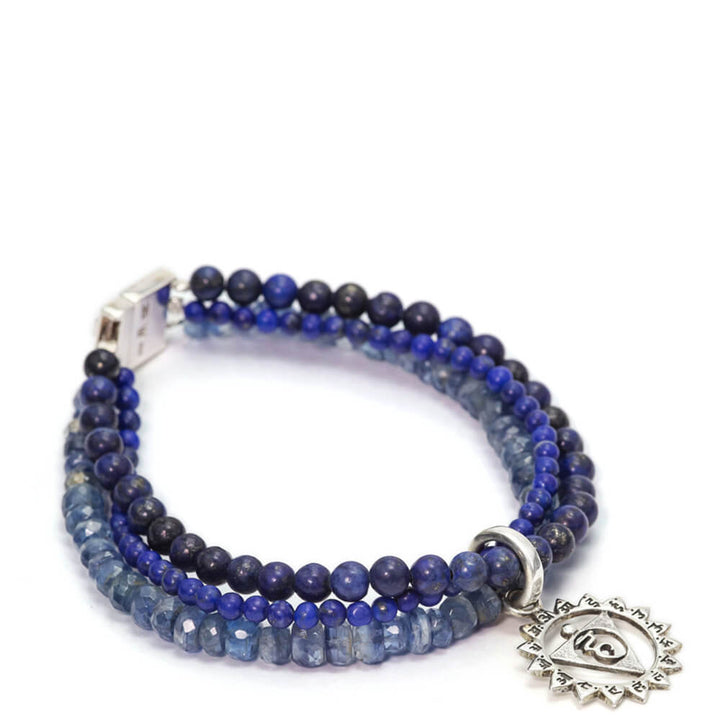 Hals Chakra Armband mit Edelsteinen Silber von ETERNAL BLISS - Spiritueller Schmuck