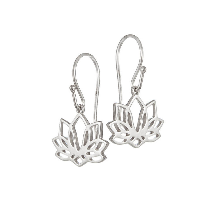 silver Lotus earrings by ETERNAL BLISS - Spiritual Jewellery