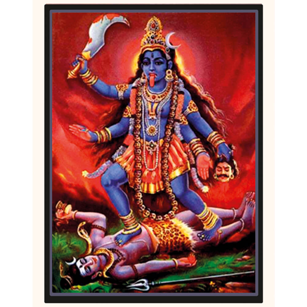 Farbige Götterdarstellung Kali - Gotte der Liebe und Freundschaft