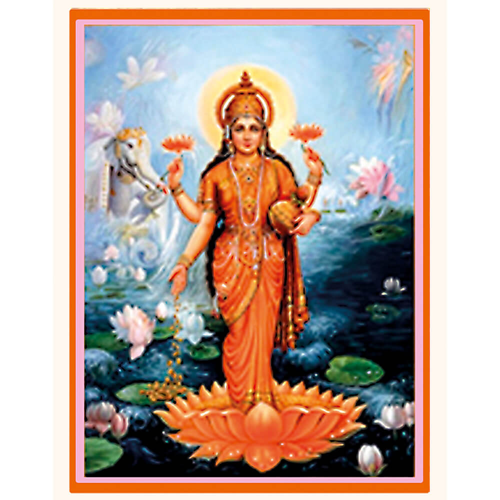 Lakshmi mantra pendant mini gold-plated
