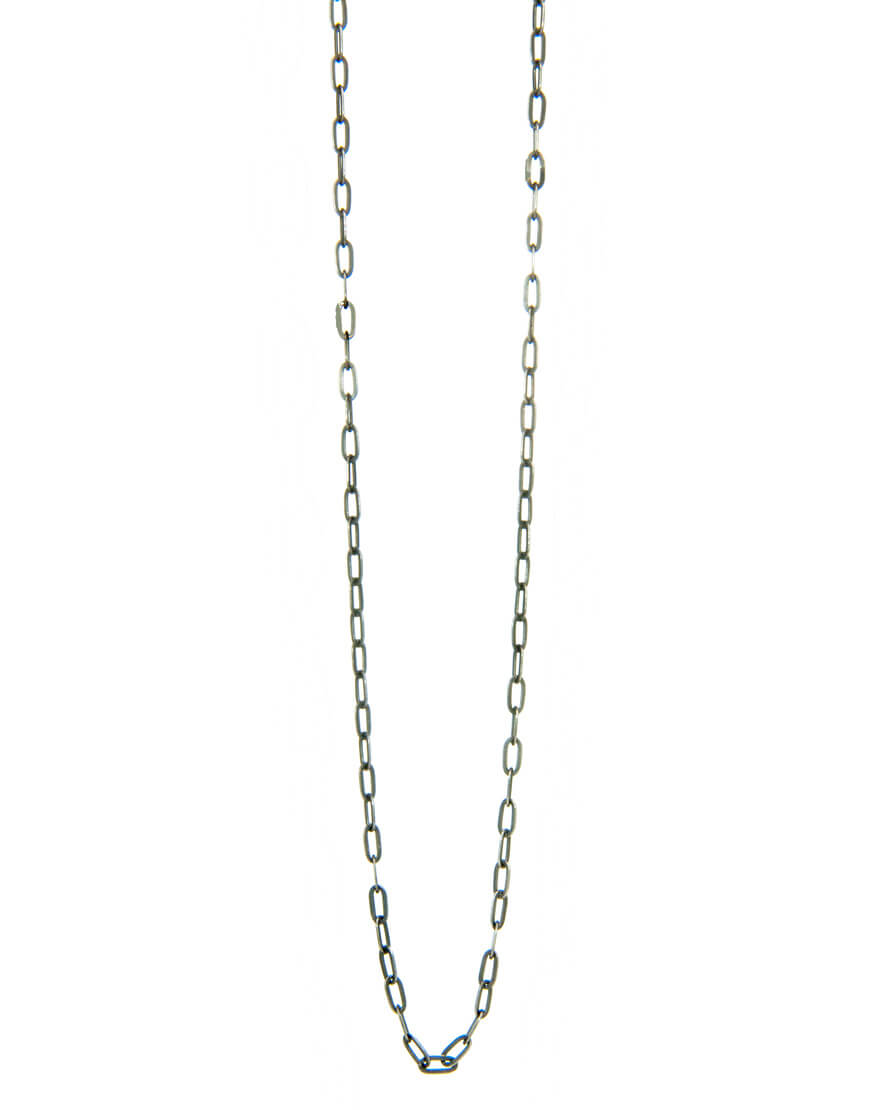 Schmuckkette gestreckte Ankerkette aus Sterling Silber patiniert in 2mm Stärke von Eternal Bliss