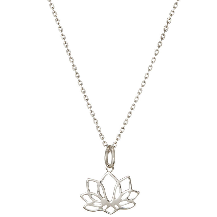 Siebenblättriger Lotus Anhänger aus Sterling Silber von ETERNAL BLISS - Spiritueller Symbol Schmuck