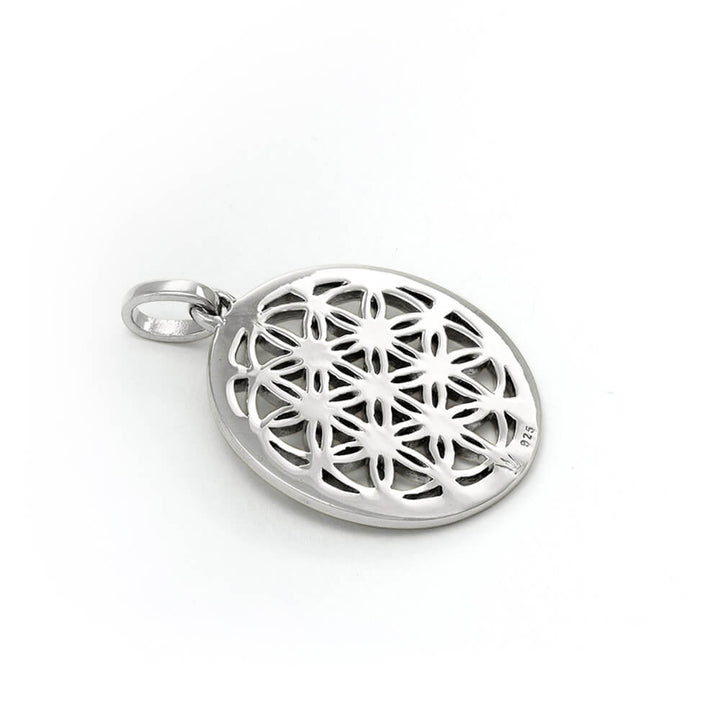 Rückansicht Blume des Lebens Anhänger aus Sterling Silber von Eternal Bliss