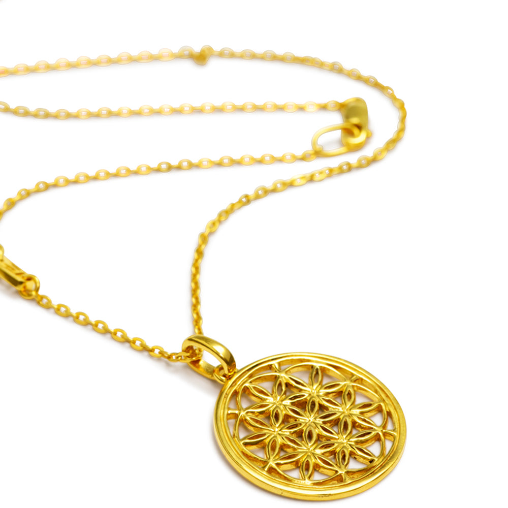 Gold-plated Flower of Life pendant by ETERNAL BLISS - spiritual jewellery