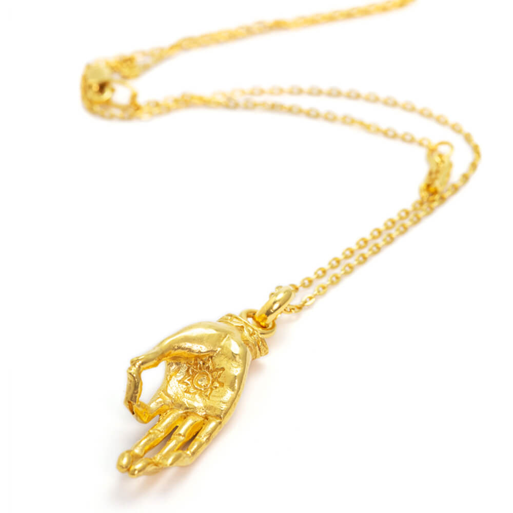 Gyan mudra pendant gold-plated - Concentration by ETERNAL BLISS - Spiritual Jewellery