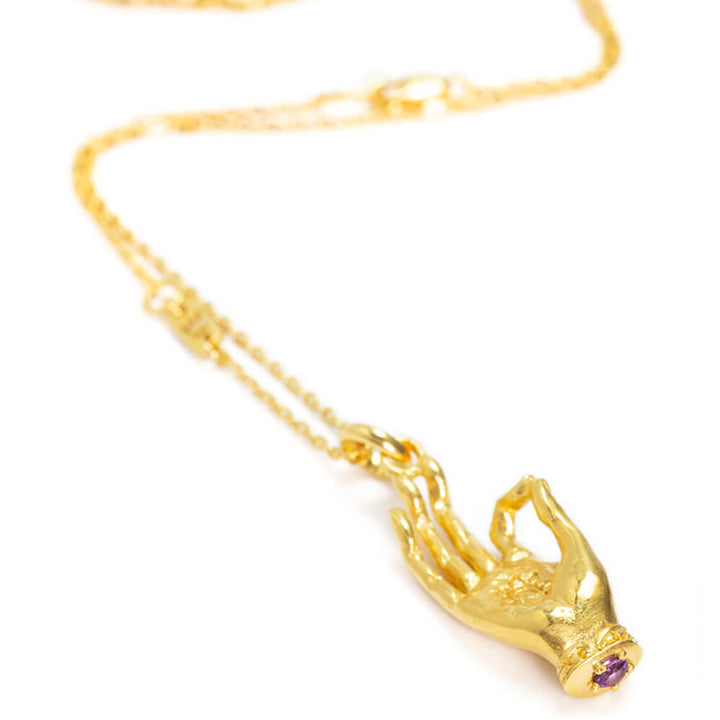 Gyan mudra pendant gold-plated