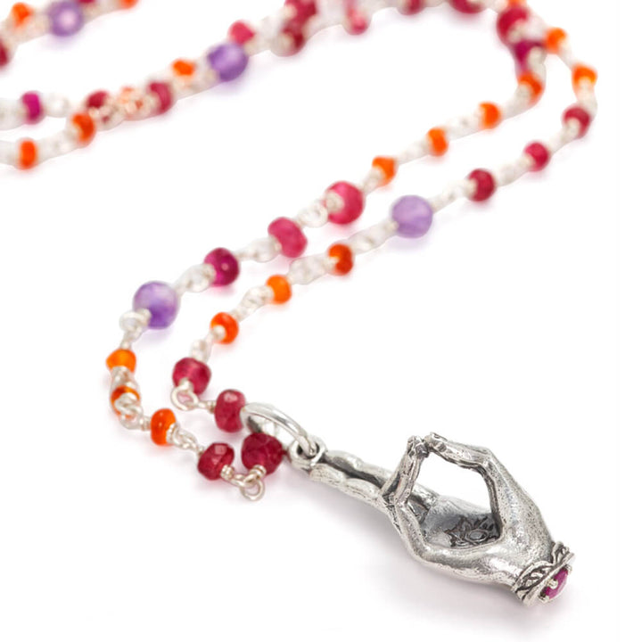Prana Mudra pendant silver
