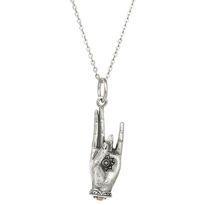 Prithvi Mudra pendant silver