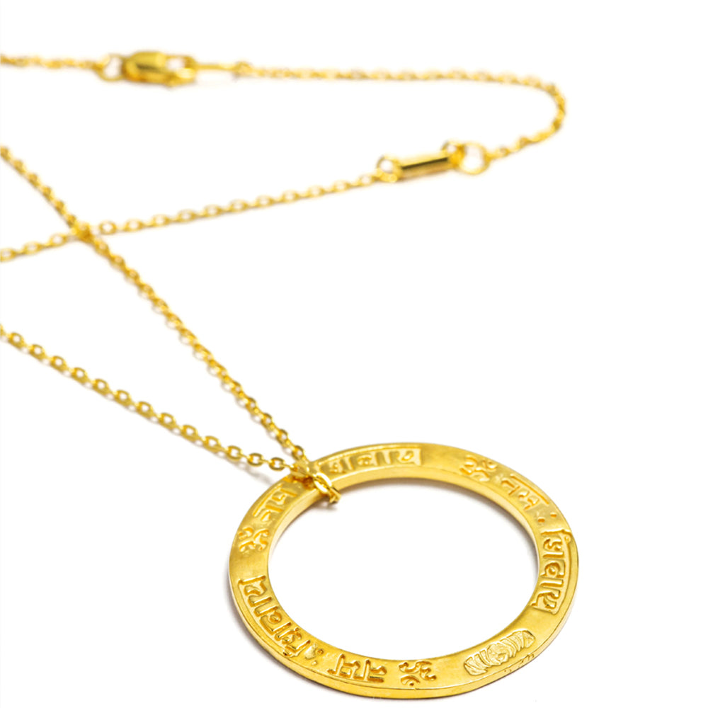 Gold-plated Shiva Mantra pendant by ETERNAL BLISS - Spiritual Jewellery