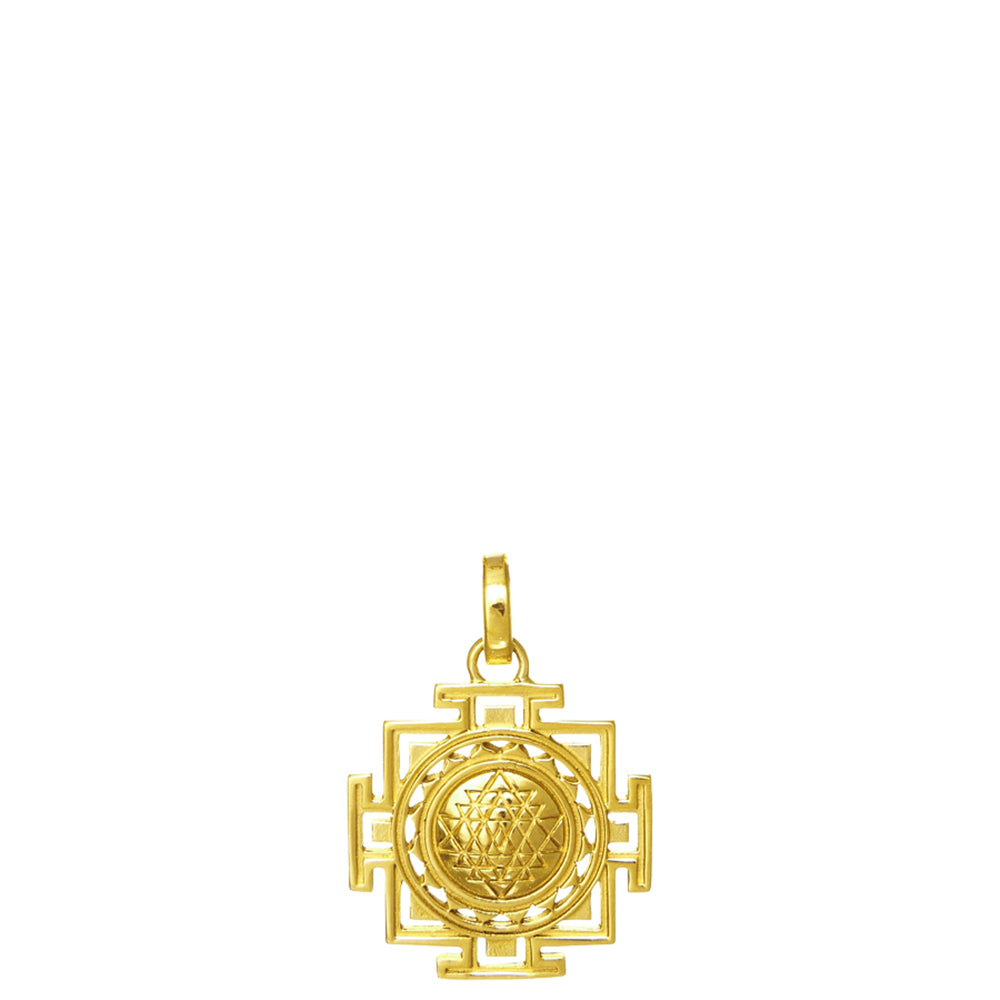 Gold-plated Sri Yantra pendant mini by ETERNAL BLISS - Spiritual Jewellery