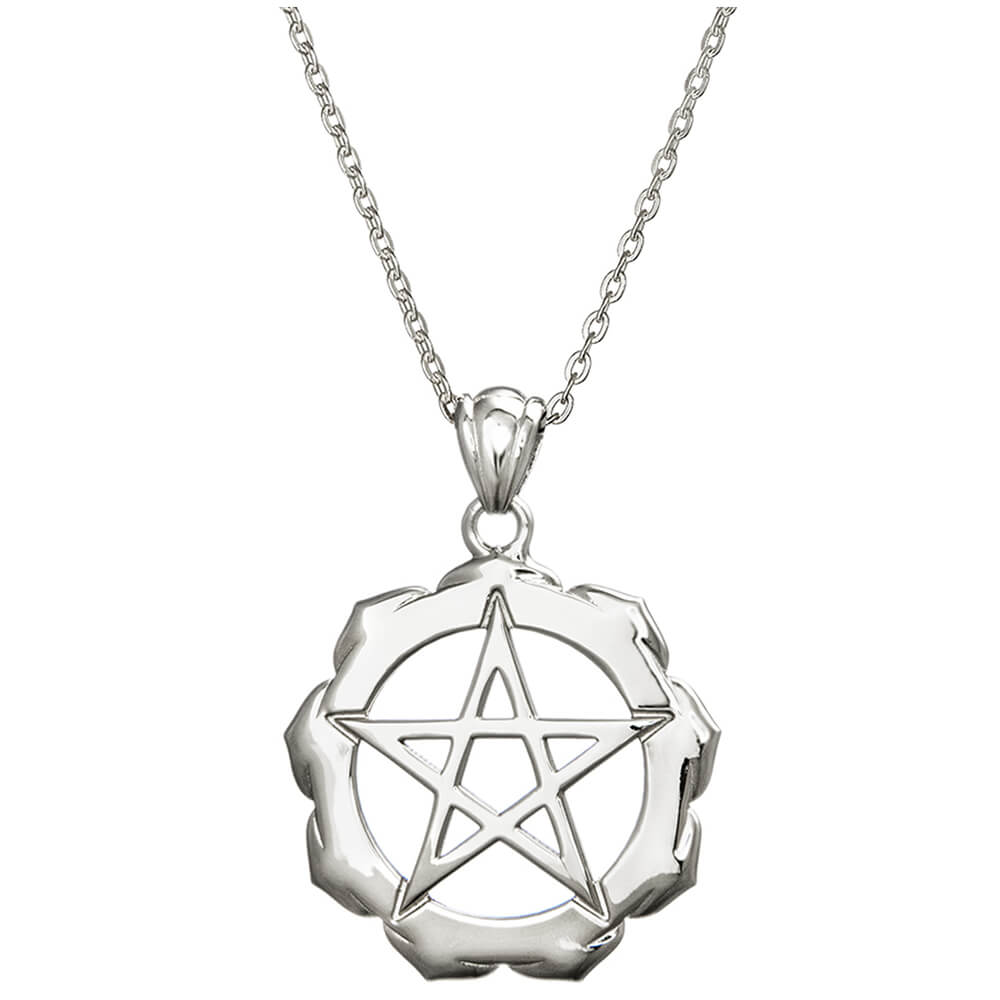 Schutzpentagramm Anhänger Silber mit Kette von ETERNAL BLISS - Spiritueller Schmuck