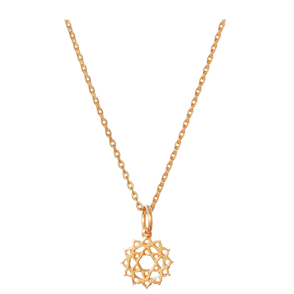 Heart Chakra pendant mini gold-plated silver by ETERNAL BLISS - Spiritual Jewellery