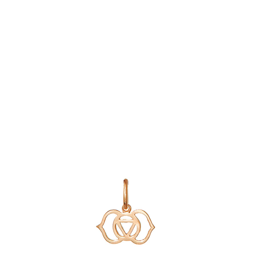 Third eye chakra pendant gold-plated mini