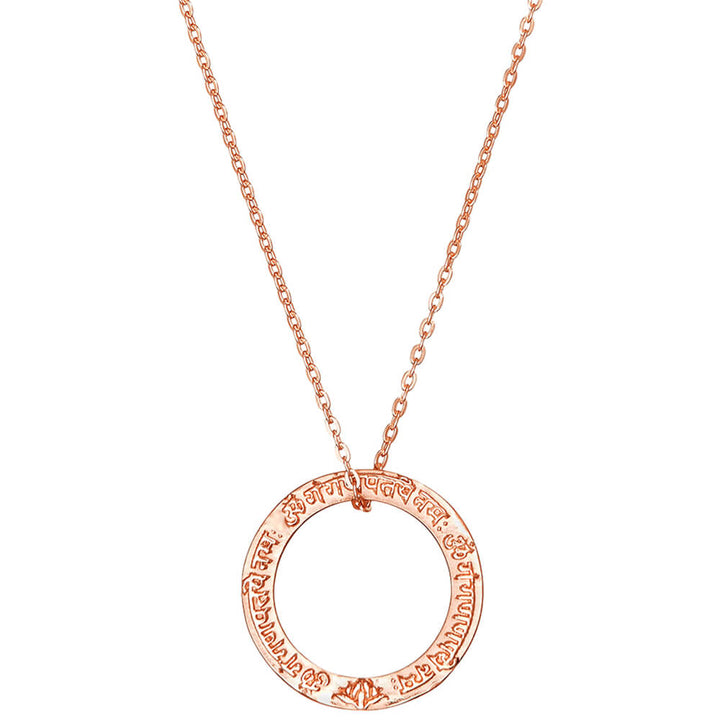 Ganesha Mantra Anhänger mini aus Sterling Silber rosé vergoldet von ETERNAL BLISS aus der Spirituellen Yoga Schmuckkollektion 
