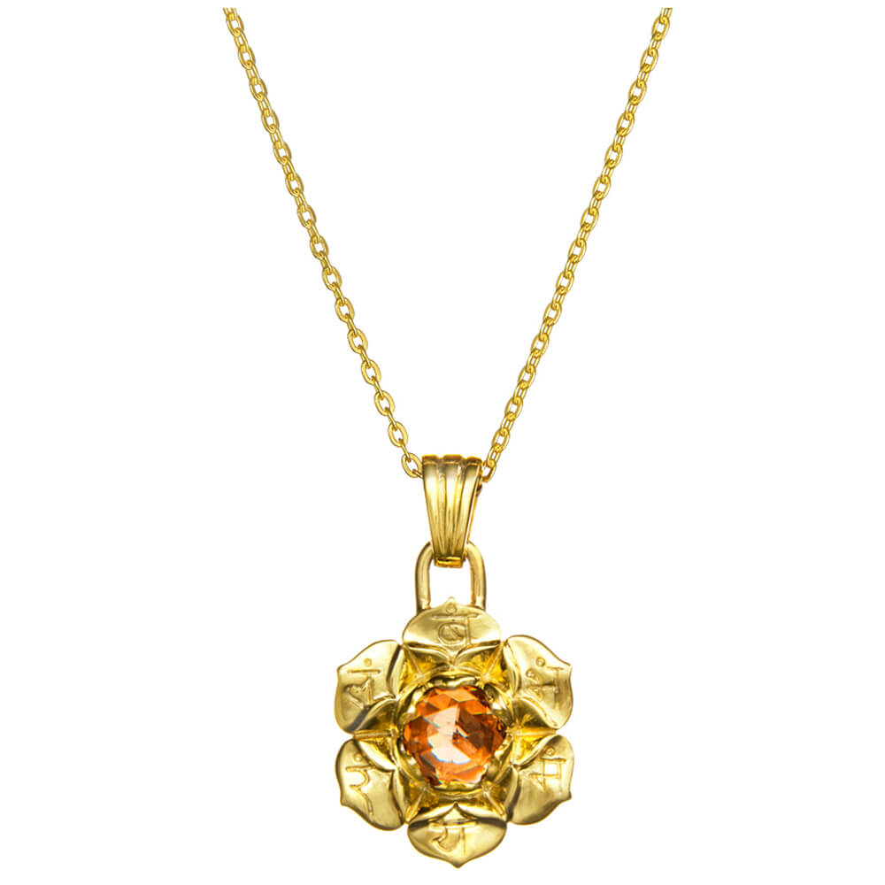 Sakral Chakra Anhänger vergoldet mit Madeira Citrin von ETERNAL BLISS - Spriritueller Schmuck