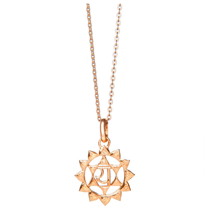 Anahata chakra pendant rose gold-plated